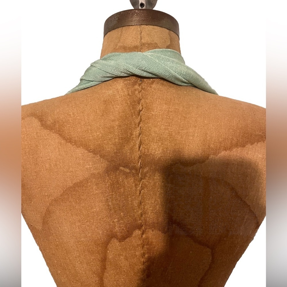 Princess Polly Mint Green Sparkly Cross Neck Crop Top EUC - Picture 5 of 8